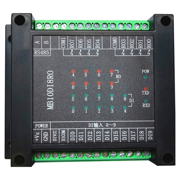 Switch input and output input output 8 way relay output module MODBUS-RTU RS485 communication