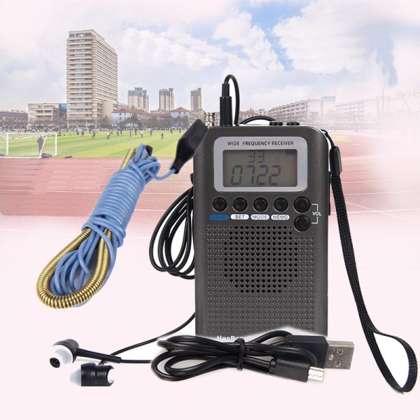 Aviation band radio HRD737 off-road hobby VHF channel receiving multi-function full band radio