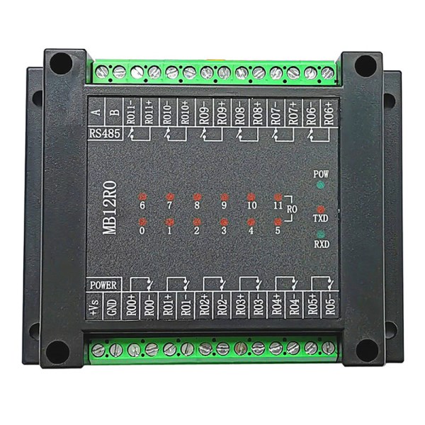 Switch output module 12 channel relay output isolation type MODBUS RTU RS485 communication