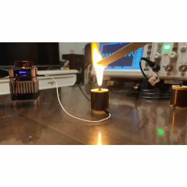 High frequency Tesla coil hfsstc electronic candle plasma flame