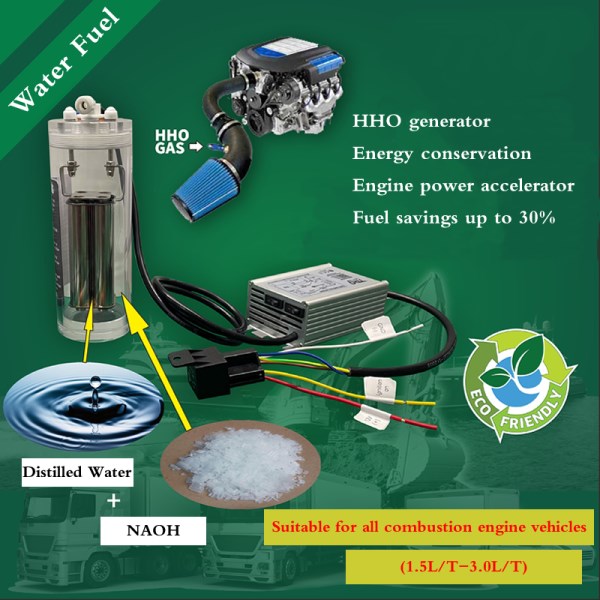 Auto Fuel Saver HHO Hydrogen Oxygen Machine Water Fuel Power Engine Accelerator