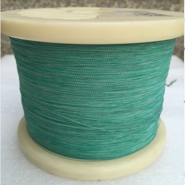 0.07x7 strands of natural silk-wrapped copper yarn with multiple strands sell Liz yarn with green white yarn