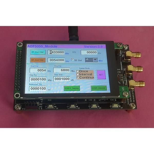 ADF4355 module 3.5-inch capacitive color screen RF signal source VCO microwave frequency synthesizer original