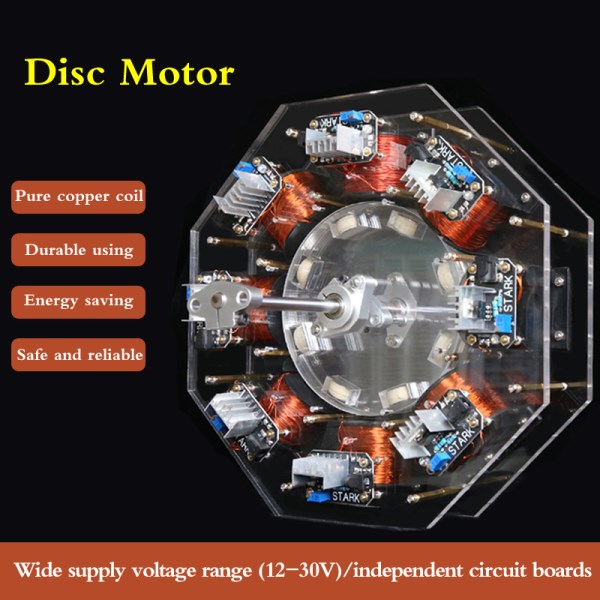 8-level large Bedini motor brushless motor disc motor high power motor pseudo perpetual motion machine