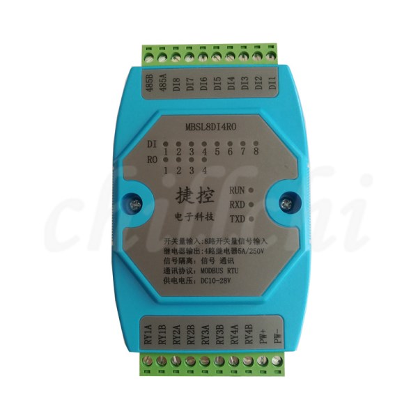 8-way switch isolation input remote IO acquisition module Modbus RTU communication RS485 isolation module