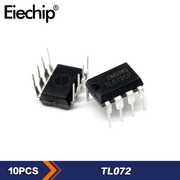 10pcslot TL072CN TL072 DIP-8 Integrated Circuit Electronic IC Chip OPAMP JFET-Input Operational Amplifiers