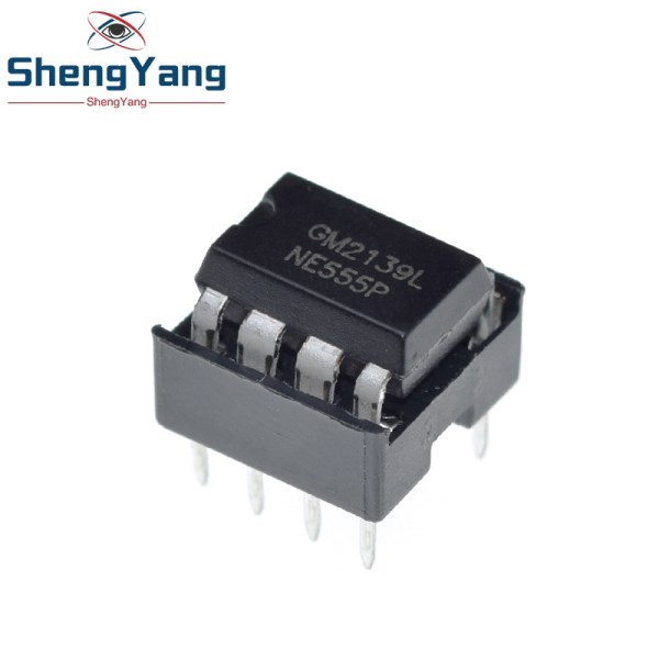 10Pcs,(5 Each)NE555 NE555P IC 555 Timer Programming Oscillator Chip & 8 Pin DIP Sockets