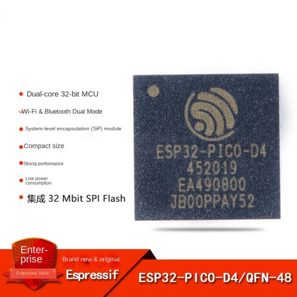 Original genuine ESP32-PICO-D4 QFN-48 dual-core Wi-Fi&ampBluetooth MCU wireless transceiver chip