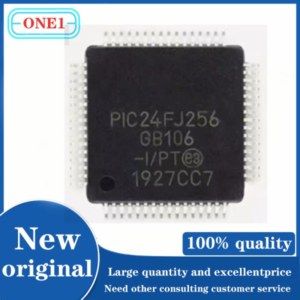 1PCSlot PIC24FJ256GB106-IPT PIC24FJ256GB106-I PIC24FJ256GB106 IC MCU 16BIT 256KB FLASH 64TQFP IC Chip New original