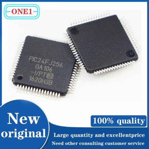 1PCSlot PIC24FJ256GA106-IPT PIC24FJ256GA106-I PIC24FJ256GA106 IC MCU 16BIT 256KB FLASH 64TQFP IC Chip New original