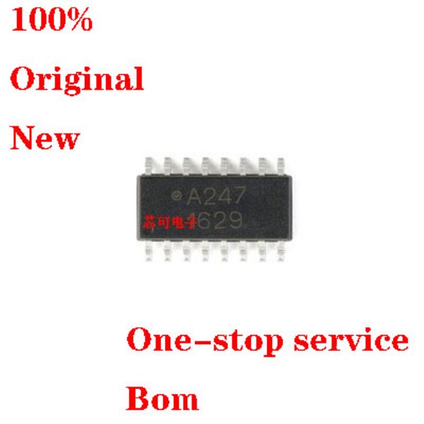 Original and New Chip ACPL-247-500E ACPL-247-500E SOIC-16 transistor optocoupler chip
