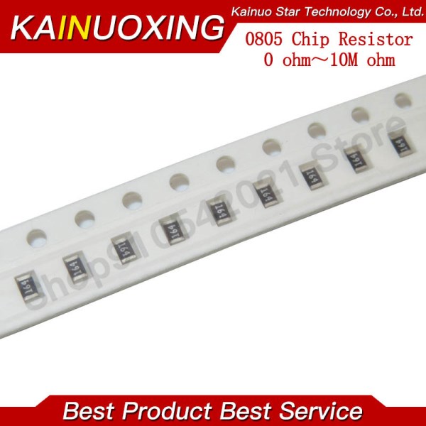 100Pcs 0805 SMD 14W 0R ~ 10M chip resistor 0 10R 100R 220R 330R 470R 1K 4.7K 10K 47K 100K 0 10 100 330 470 ohm