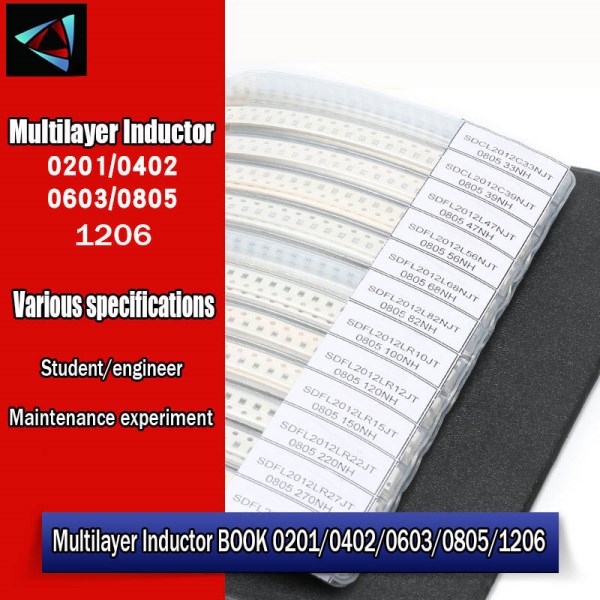 SMD Multilayer Ceramic Inductor Kit 0201 0402 0603 0805 1206 Chip Inductance Assorted Kit Sample Book