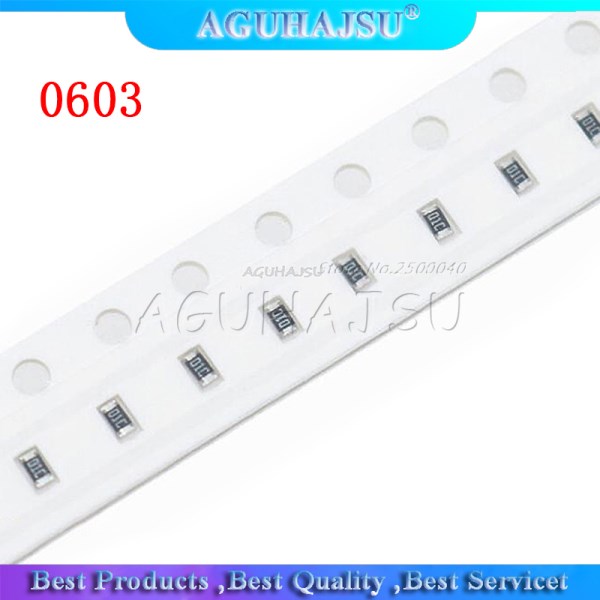 100pcs 0603 SMD 18W chip resistor resistors 0 ohm - 10M ohm 0R 4.7R 100R 200R 220R 1K 4.7K 4K7 10K 100K 200K 220K resistance