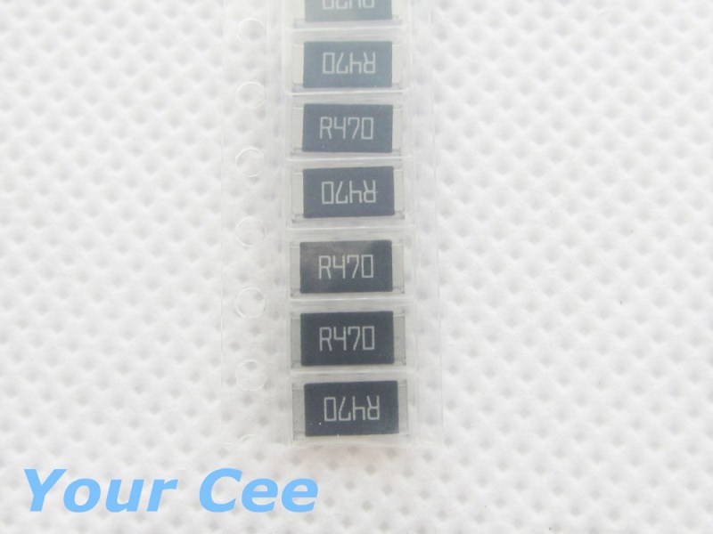 50 pcs 2512 SMD Resistor 1W 0.47R 1% Chip Resistor 0.47 ohm R470