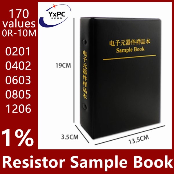 0805 Resistor Kit Smd Book 170values Chip Resistor Assortment Kit 0201 0402 0603 1206 1% 0R-10M Smd Sample Book free shpping
