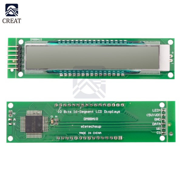 LCD Module Blue Screen 10-Bit 16-Segment LCD Display Module Panel DM8BA10 DC 5V TM1622 Chip