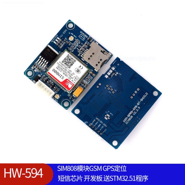 HW-594 SIM808ModuleGSM GPSPositioning SMS Chip Development Board SendSTM32.51Program