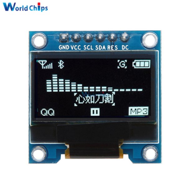 0.96 Inch 6Pin IIC I2C OLED White LCD Display Module 12864 SPI Interface 0.96" Drive Chip SSD136 For Arduino Raspberry Pi SMT32