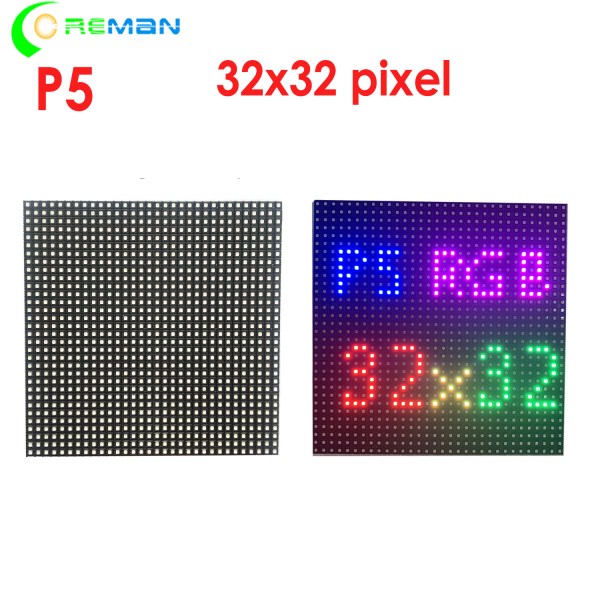 Free shipping smd outdoor led screen module ph5 32x32 160x160 high brightness big chip smd2727 smd2525