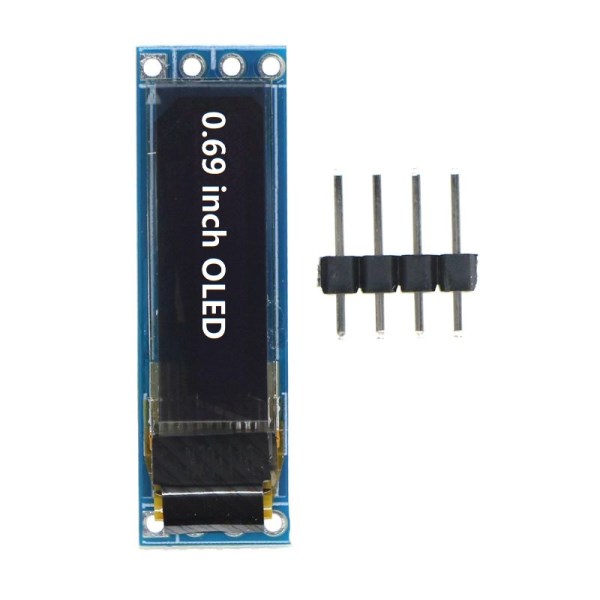 0.69 Inch OLED Monochrome LCD Module Control Chip Module SPIIIC Interface White Display LCD Module 3.3V Resolution 96*16