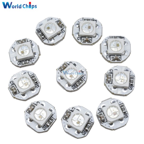 10Pcs DC 5V 3MM x 10MM WS2812B SMD RGB LED Mini PCB Board 5050 Chip Built-in IC-WS2812 Top Quality