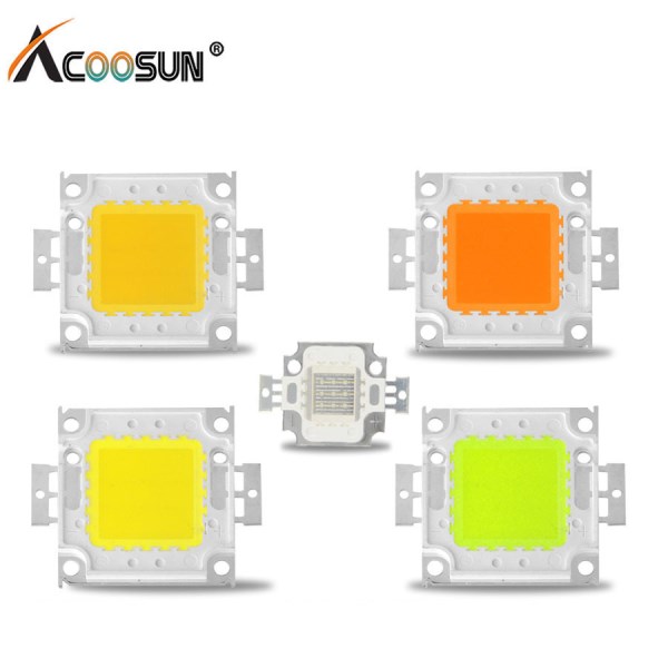 Led Cob Chip 10W 9-12V 20W 30W 50W 100W 30-36V High Power Integrated LED Beads DIY Lighting Accessories For FloodLight Spotlight