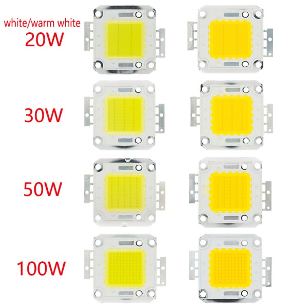 10W 20W 30W 50W 100W WhiteWarm white LED CHIP Integrated High Power Lamp Beads 24*44mil 32V-34V 3200K-6500K 600-3000MA