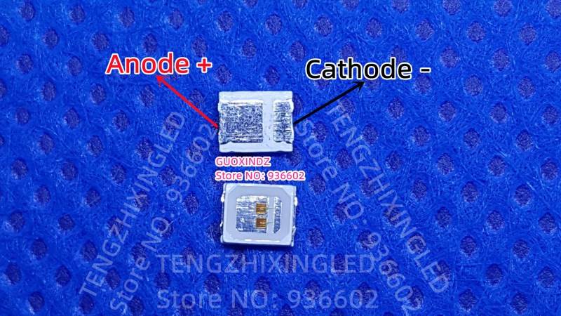 500PCS High Power DOUBLE CHIPS LED 2835 1W RED 620-625nm 2.1-2.3V 30-40LM 300MA