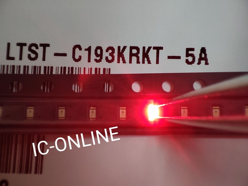 100pcsLot LTST-C193KRKT-5A Red 631nm LED Indication - Discrete 2V 0603(1608 Metric)LED Red Clear CHIP SMD