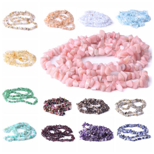 5-8mm Natural Stone Chips Beads Amethys Irregular Gravel Gem Beads For Jewelry Making Beadwork DIY Necklace Bracelet Appro16"