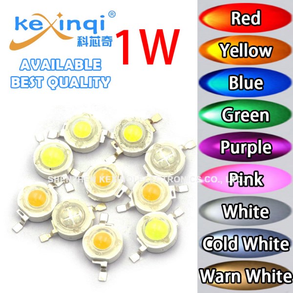 10pcs 1W High-power LED Light Beads 3.2V Light Diode Chip UV Plant Illuminator SMD Lamp Bulbs Red Yellow Warm White Green Blue