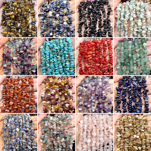 Natural Chips Stone Beads Irregular Gravel Amethysts Garnet Beads For Jewelry Making DIY Bracelet Necklace Accessories 16inches