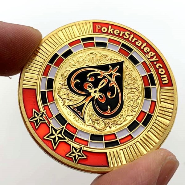 Good Luck Coin Chips Gold Plated Casino Table Game Metal Poker Card Guard Protector Luck Challenge Coin Chips Token Coin Game