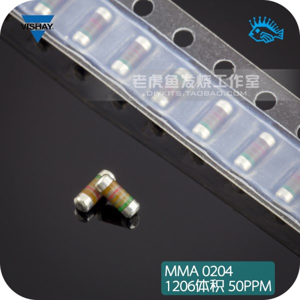 5pcs Vishay MMA0204 Wafer Chip Resistors Cylindrical 1206 Volume 1% 50PPM Full Range