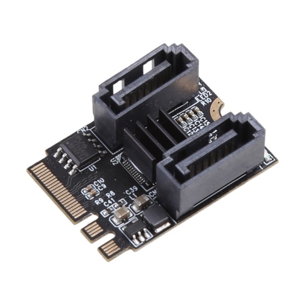 M.2 A Key + E Key to SATA 3 Adapter JM582 Chips 2 Ports SATA III Revision Card Computers Accessories
