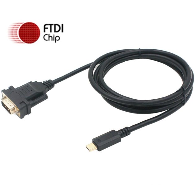 USB C TYPE C to DB9 RS232 Serial Adapter Converter Cable With FTDI Chip 6ft Support Win1087XPAndroidMacLinuxVista
