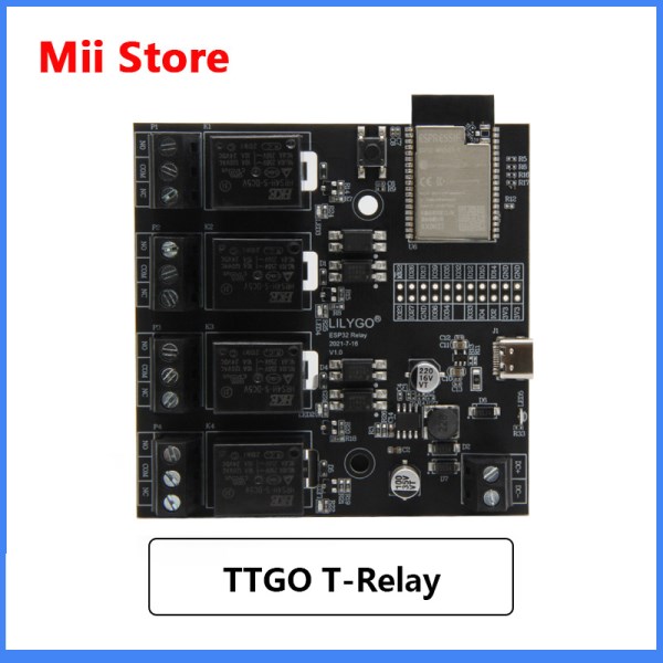 LILYGO? TTGO T-Relay ESP32 Chip DC 5V 4 Groups Relay 4MB Flash IoT Relay Suport WiFi Bluetooth