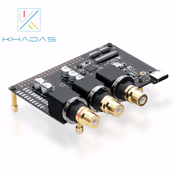 Khadas Tone Board and Case Hi-Res Audio USB DAC Based in Chip 32-bit ES9038Q2M XMOS XU208 External Sound Card with SPDIF input
