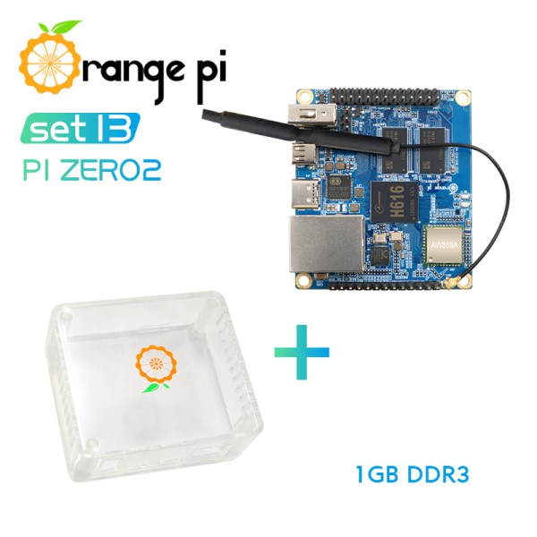 Orange Pi Zero 2 1GB+ABS Transparent Case, Allwinner H616 Chip,Support BT, Wif,Run Android 10,Ubuntu,Debian OS Single Board