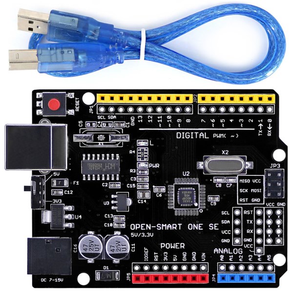 5V 3.3V OPEN-SMART R3 Board(CH340)ATMEGA328P Chip Development Board with USB Cable Compatible for Arduino