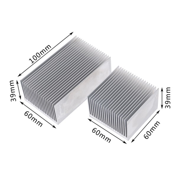 1pc Aluminum Alloy Heatsink Cooling Pad For High Power LED IC Chip Cooler Radiator Heat Sink 60*60*39mm 100*60*39mm