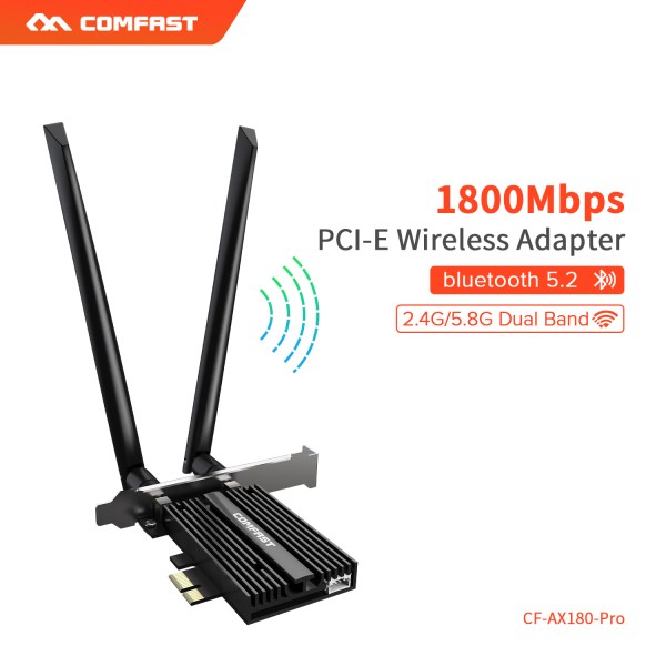 WiFi 6 1800Mbps PCI-E bluetooth wireless adapter MT7921 chip BT 5.2 pci express Network Card CF-AX180pro antenne for Win 1011