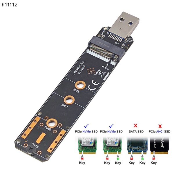 NVME USB Adapter M.2 NVMe to USB 3.1 SSD Adapter 10Gbps USB3.1 Gen 2 RTL9210 Chips For M Key M2 NVMe 2230 2242 2260 2280 M.2 SSD