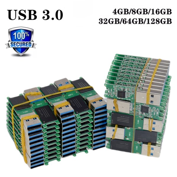 mini chip USB 3.0 memory flash 4gb 8GB 16GB 32GB 64GB 128GB long U disk semi-finished Universal chip pendrive Factory wholesale