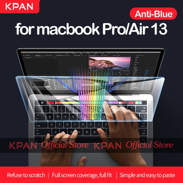 KPAN Anti-blue Light Macbook Screen Protector Flexible Glass Film for ProAir 12 13 15 16 inch M1 Chip A2337 A2338 A2141 A2289