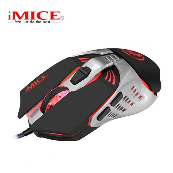 IMICE V5 USB Wired Mouse Professional Gaming Chip High Precision Optical Engine ABS LED Optical Mouse with Programming Keys