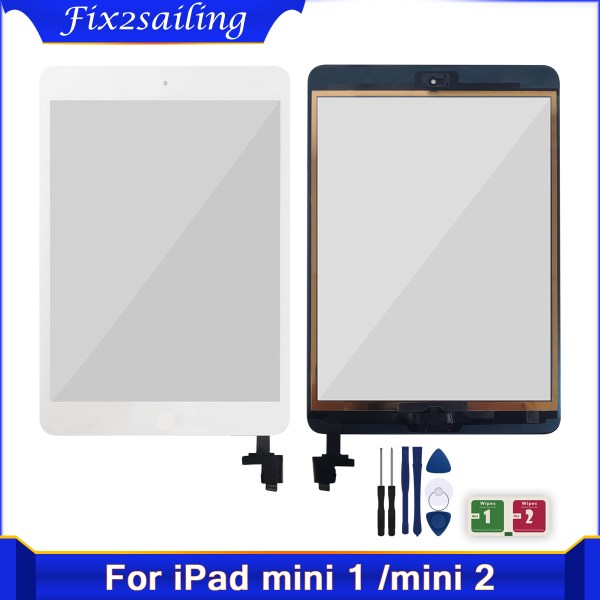 NEW For iPad Mini 2 A1489 A1490 A1491 Touch Screen Digitizer + IC Chip Connector Flex TouchScreen Panel replace