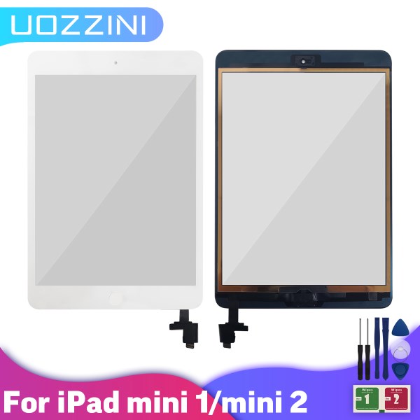 Touch Screen For iPad Mini 1A1432A1455A1454 Mini 2 A1489 A1490 A1491 Digitizer With IC Chip Connector Flex No With Button