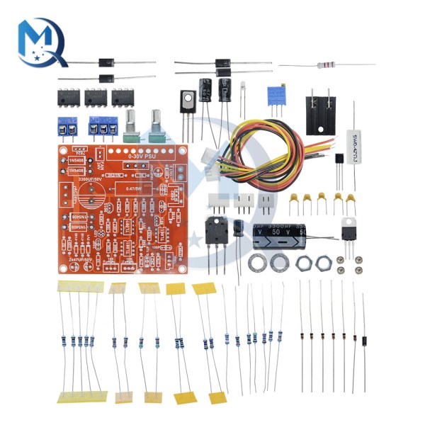 0-30V 2MA-3A 24V AC Power Supply Red Board-Spare Parts Voltage Regulator PCB Short Circuit Protection Adjustable Current Module